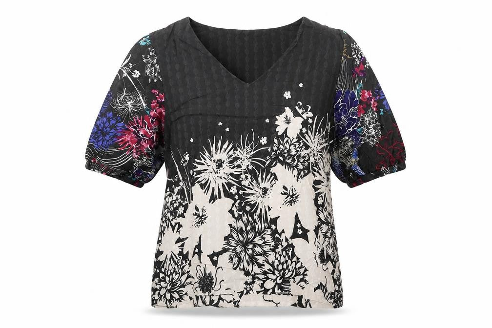 Front view of White Stuff Women's Multicoloured Floral Viscose Tunic Blouse UK 12