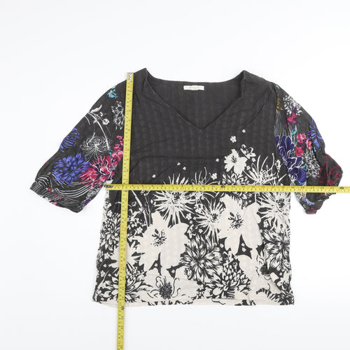White Stuff Women's Multicoloured Floral Viscose Tunic Blouse UK 12