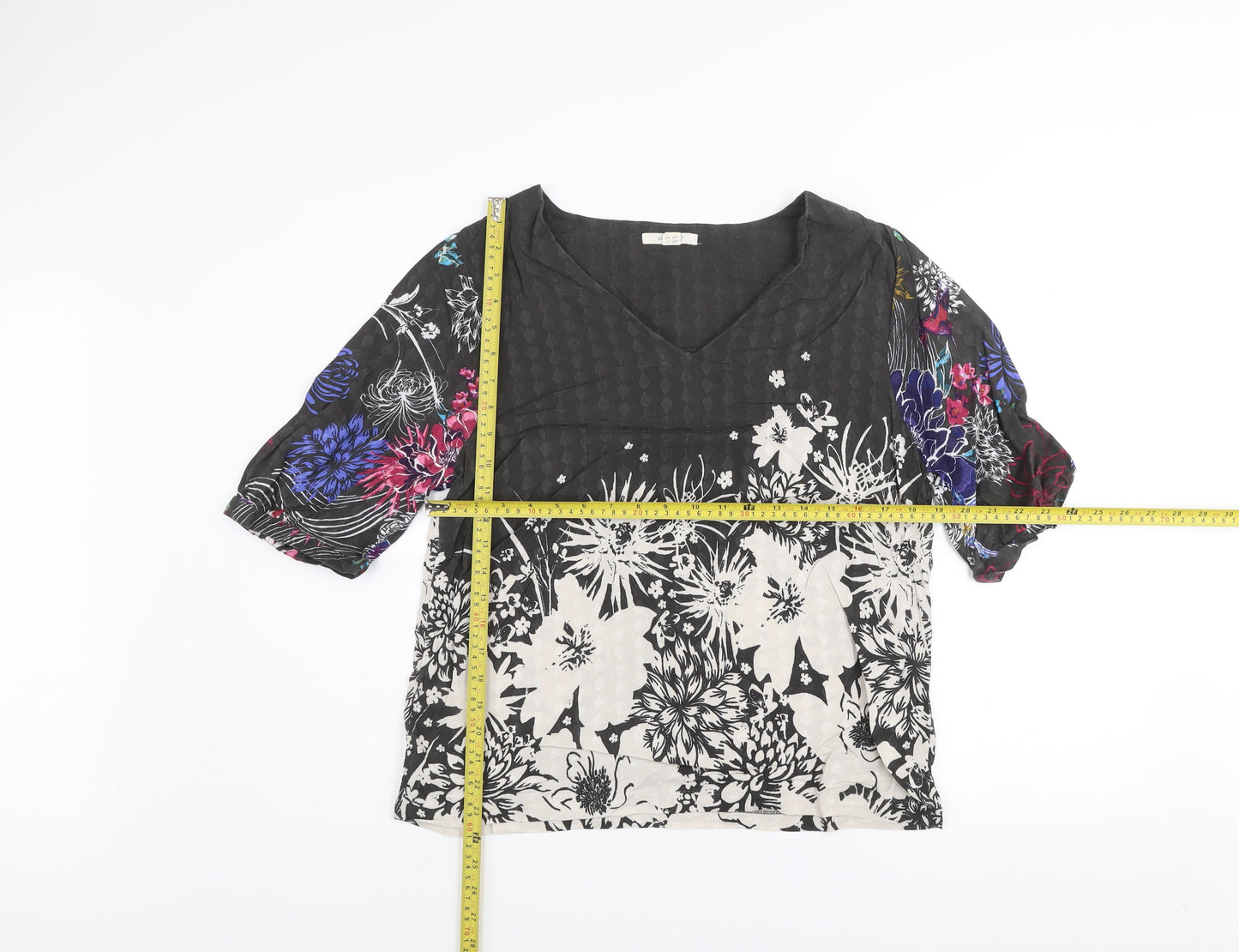 White Stuff Women's Multicoloured Floral Viscose Tunic Blouse UK 12