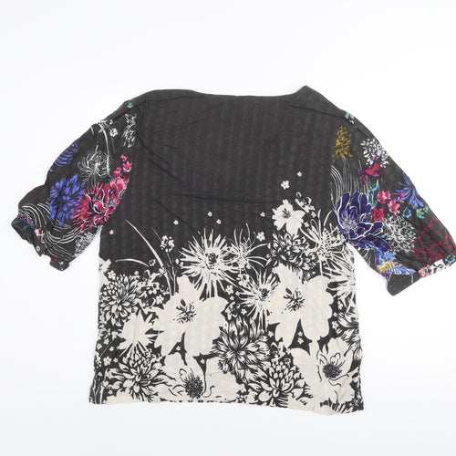 White Stuff Women's Multicoloured Floral Viscose Tunic Blouse UK 12