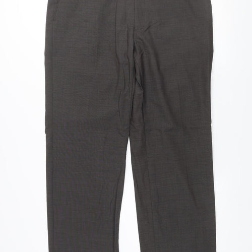 Marks and Spencer Men's Grey 38in Wool Suit Trousers Formal Classic Fit