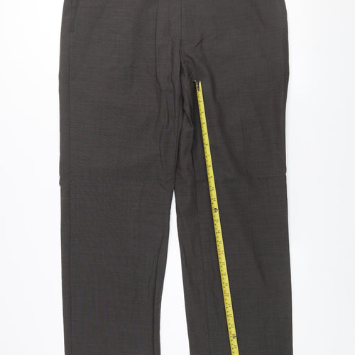 Marks and Spencer Men's Grey 38in Wool Suit Trousers Formal Classic Fit