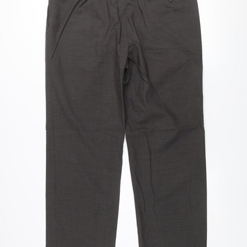 Marks and Spencer Men's Grey 38in Wool Suit Trousers Formal Classic Fit