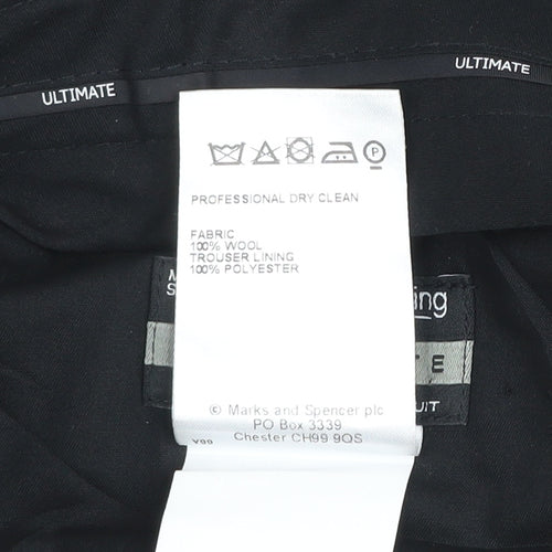 Marks and Spencer Men's Grey 38in Wool Suit Trousers Formal Classic Fit