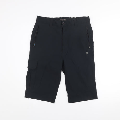 Craghoppers Men's Black Cargo Shorts Size L 34 Inch Water Resistant