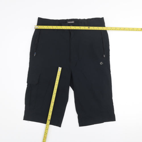 Craghoppers Men's Black Cargo Shorts Size L 34 Inch Water Resistant