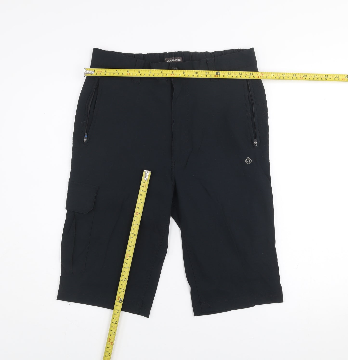 Craghoppers Men's Black Cargo Shorts Size L 34 Inch Water Resistant