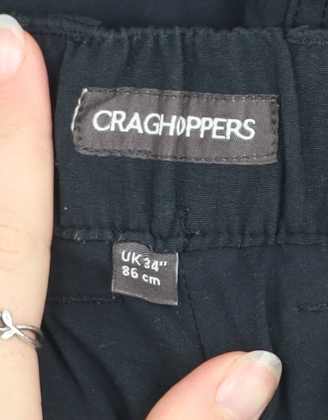 Craghoppers Men's Black Cargo Shorts Size L 34 Inch Water Resistant