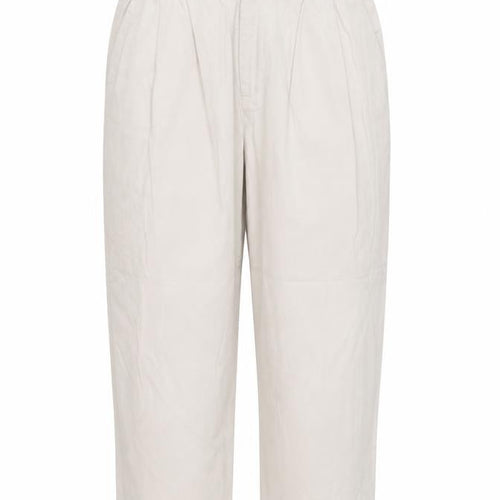 ZARA Women’s Beige Cropped Lyocell Tapered Pleated Trousers Size S
