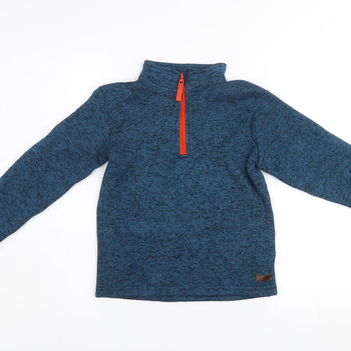 Hi Gear Boys Blue 1/4 Zip Fleece Jacket 7-8 Years Polyester Outdoor Layer