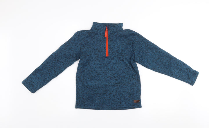 Hi Gear Boys Blue 1/4 Zip Fleece Jacket 7-8 Years Polyester Outdoor Layer
