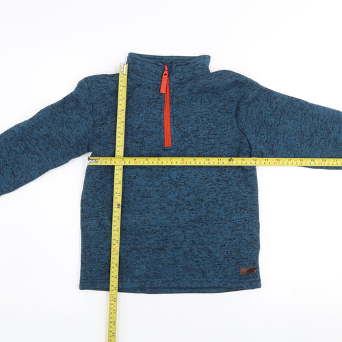 Hi Gear Boys Blue 1/4 Zip Fleece Jacket 7-8 Years Polyester Outdoor Layer