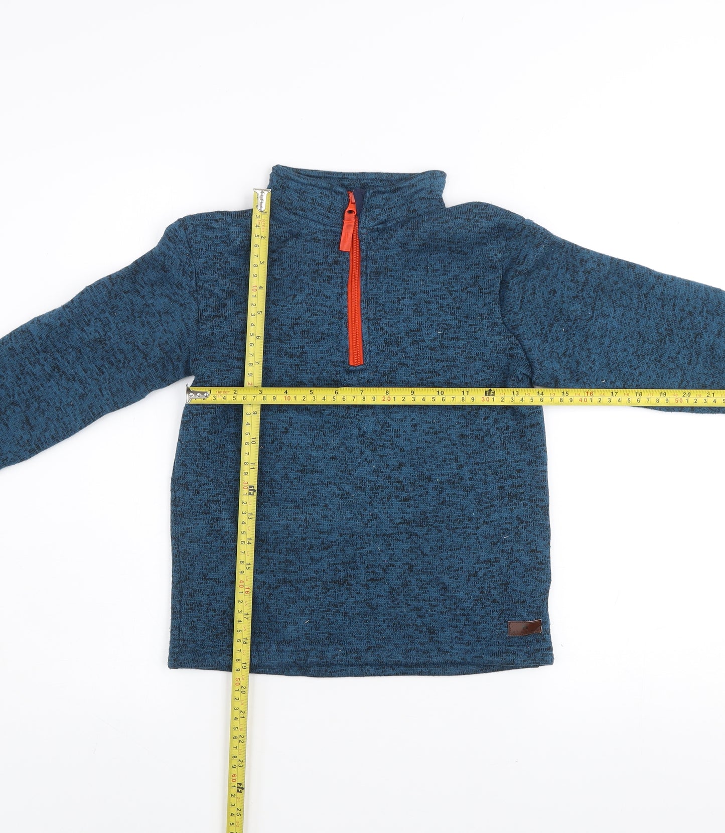 Hi Gear Boys Blue 1/4 Zip Fleece Jacket 7-8 Years Polyester Outdoor Layer