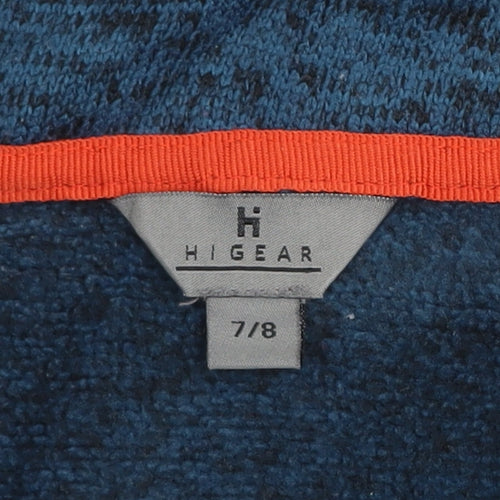 Hi Gear Boys Blue 1/4 Zip Fleece Jacket 7-8 Years Polyester Outdoor Layer
