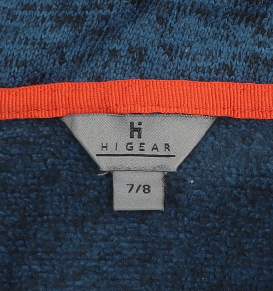 Hi Gear Boys Blue 1/4 Zip Fleece Jacket 7-8 Years Polyester Outdoor Layer
