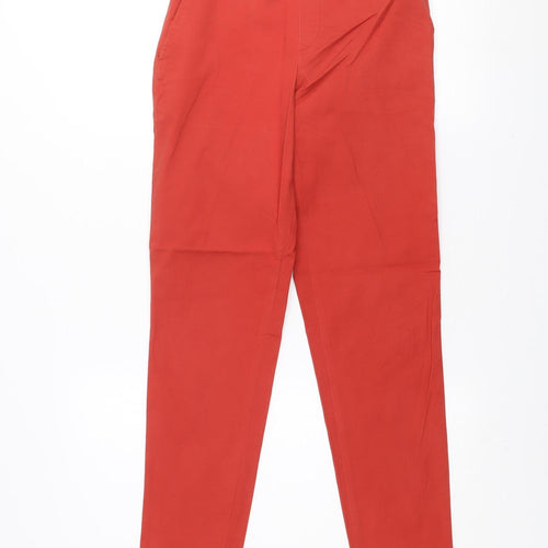 Uniqlo Women’s Red XS Chino Trousers Cotton Blend Slim Fit