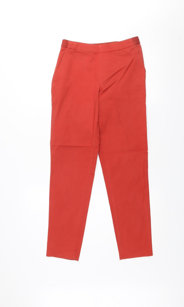 Uniqlo Women’s Red XS Chino Trousers Cotton Blend Slim Fit