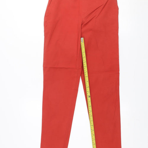 Uniqlo Women’s Red XS Chino Trousers Cotton Blend Slim Fit
