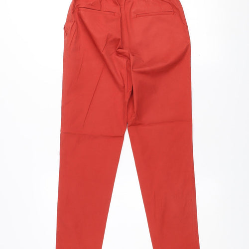 Uniqlo Women’s Red XS Chino Trousers Cotton Blend Slim Fit