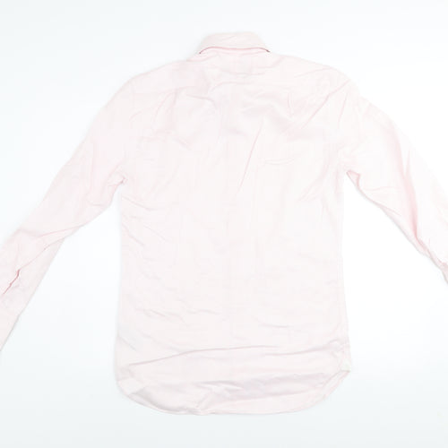 Marks and Spencer Men's Pink Striped Tailored Fit Non-Iron Dress Shirt 14.5in