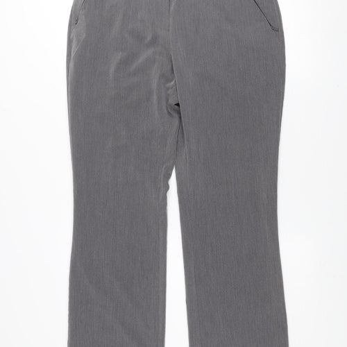 Dunnes Women Grey Size 12 Bootcut Dress Pants Trousers
