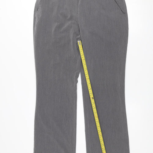 Dunnes Women Grey Size 12 Bootcut Dress Pants Trousers