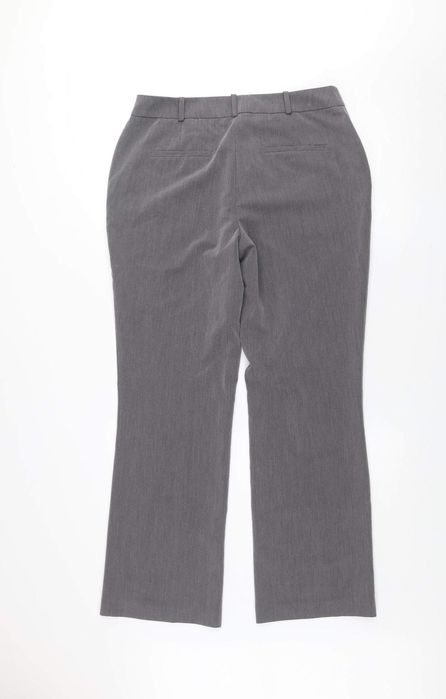 Dunnes Women Grey Size 12 Bootcut Dress Pants Trousers