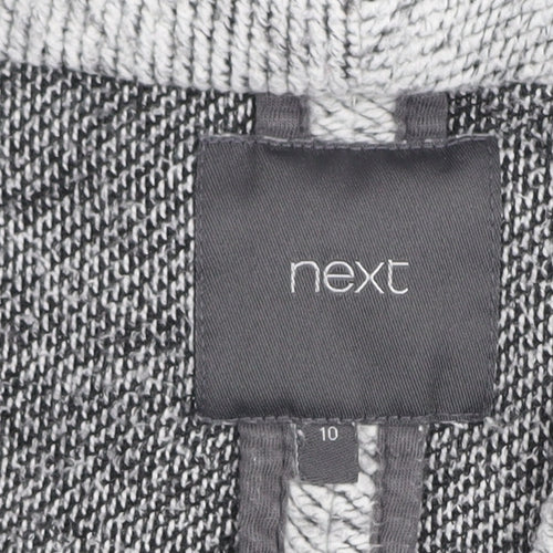 Next Women Grey Knit Coatigan Size 10 Casual Mid-Length Open Front