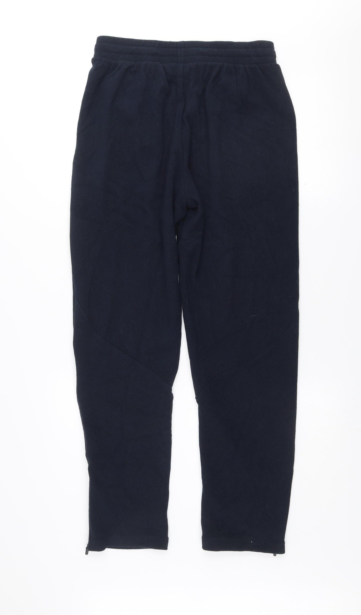 Marks and Spencer Women Black Size 10 Track Pants with Zip Ankle and Drawstring Waist