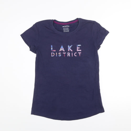 Mountain Warehouse Womens Blue Crew Neck Quick Dry T-Shirt UK 8