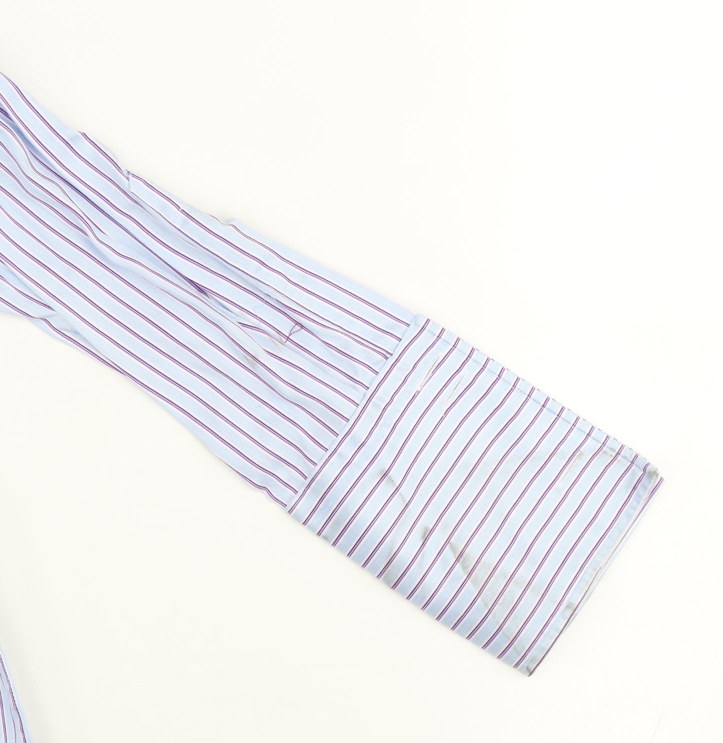 Hawes & Curtis Men's Blue Striped Extra Slim Fit Formal Shirt 14.5 Inch