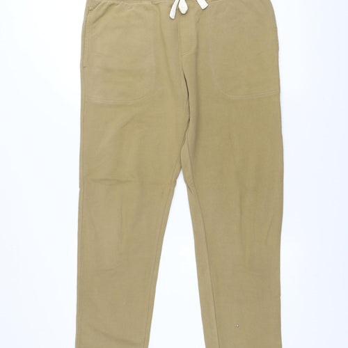 Marks and Spencer Men's Beige Jogger Trousers M Regular Fit Cotton