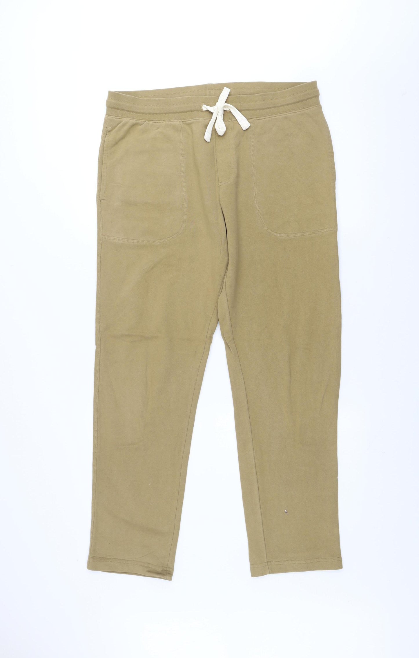 Marks and Spencer Men's Beige Jogger Trousers M Regular Fit Cotton