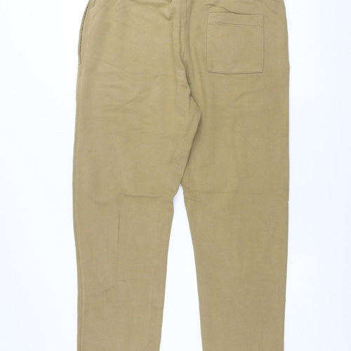 Marks and Spencer Men's Beige Jogger Trousers M Regular Fit Cotton