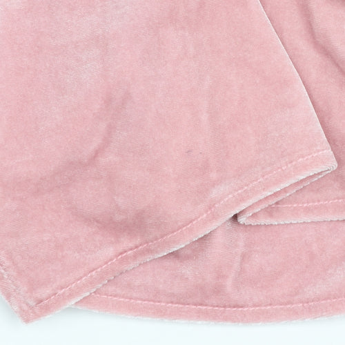 Motel Women’s Pink Velvet Wrap Long Sleeve Blouse Size 6