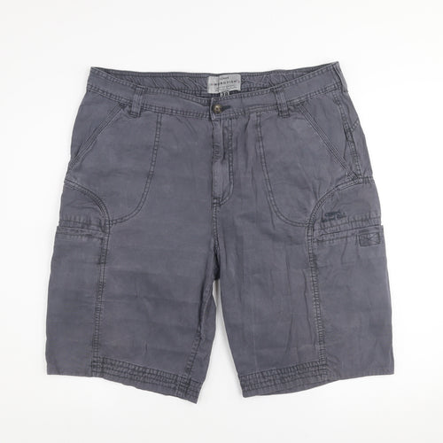 Weird Fish Men's Grey 38 Cargo Shorts Cotton Casual Wear