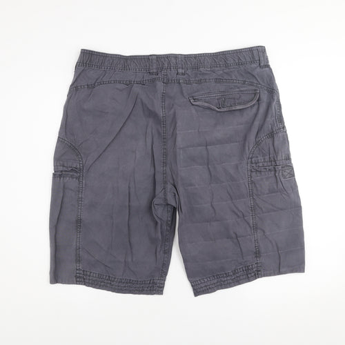 Weird Fish Men's Grey 38 Cargo Shorts Cotton Casual Wear