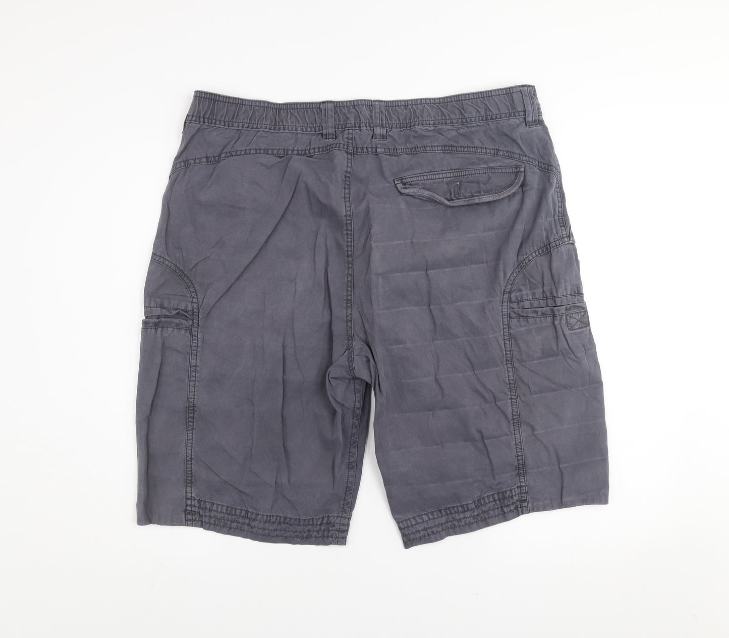 Weird Fish Men's Grey 38 Cargo Shorts Cotton Casual Wear