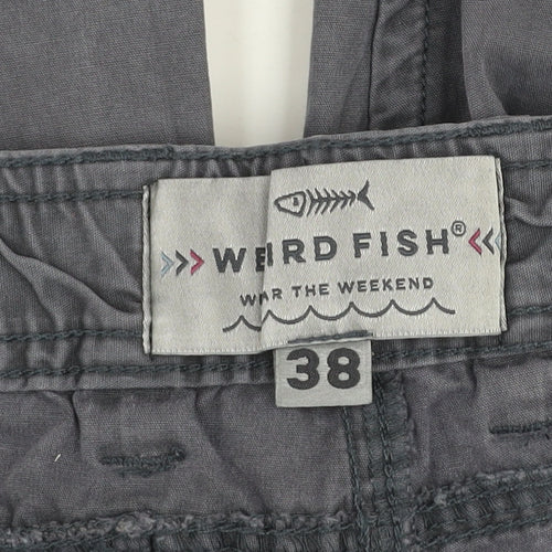 Weird Fish Men's Grey 38 Cargo Shorts Cotton Casual Wear