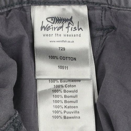 Weird Fish Men's Grey 38 Cargo Shorts Cotton Casual Wear