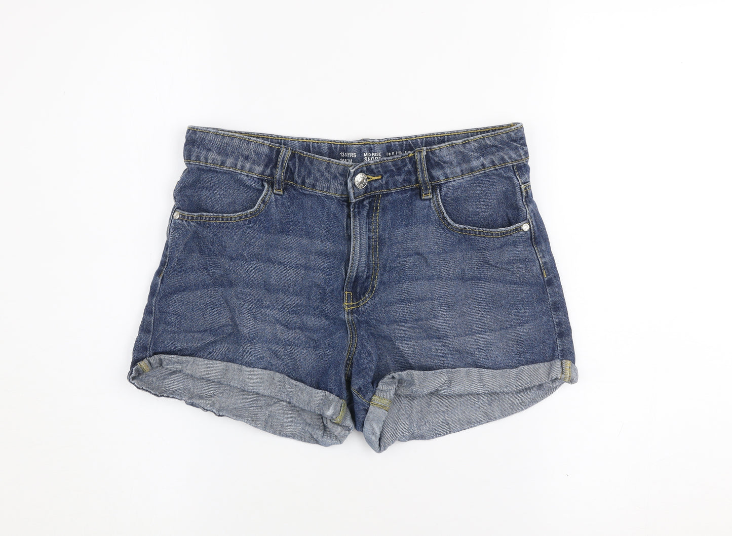 Denim Co. Girls Blue 13-14 Years Cut-Off Denim Shorts