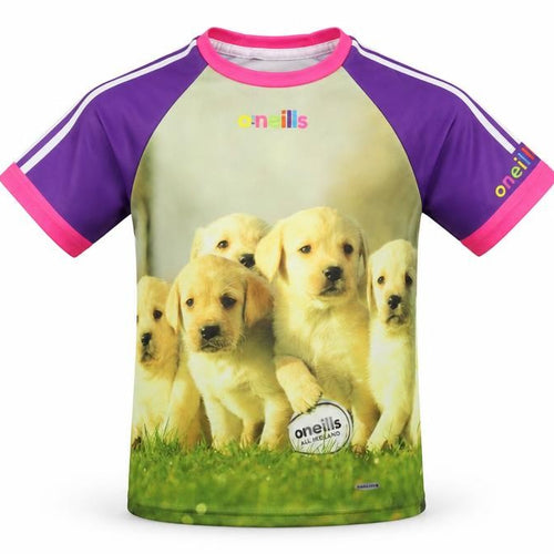 O'Neills Girls Multicoloured 10-11 Years Labrador Graphic Sports T-Shirt