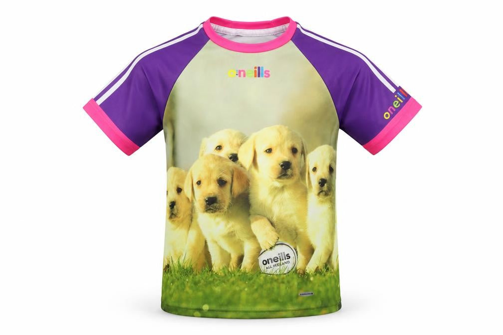 O'Neills Girls Multicoloured 10-11 Years Labrador Graphic Sports T-Shirt