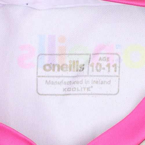 O'Neills Girls Multicoloured 10-11 Years Labrador Graphic Sports T-Shirt