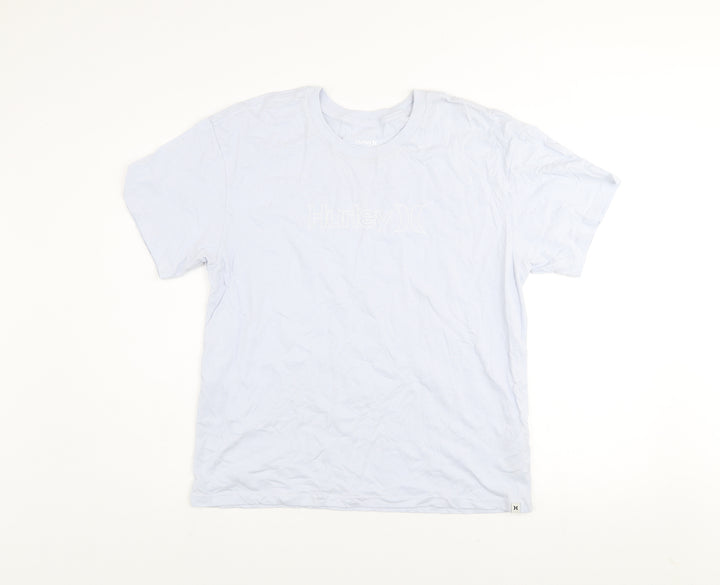 Hurley Men’s White XL Cotton Logo Crew Neck Short Sleeve T-Shirt