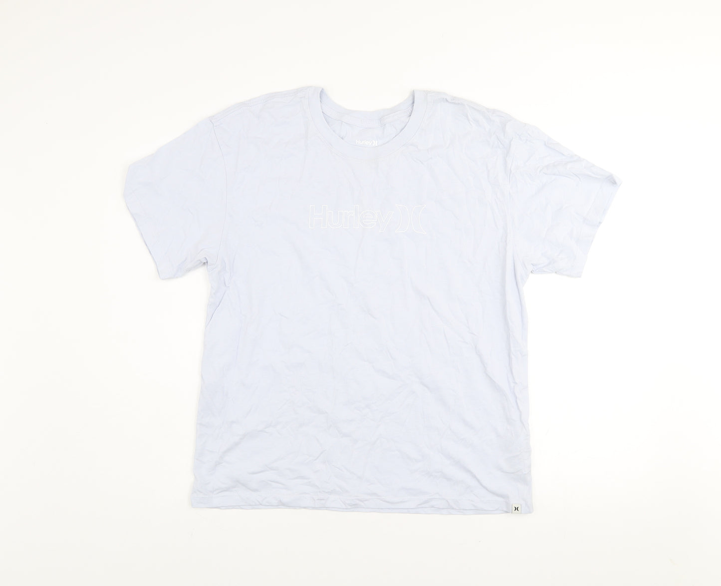 Hurley Men’s White XL Cotton Logo Crew Neck Short Sleeve T-Shirt