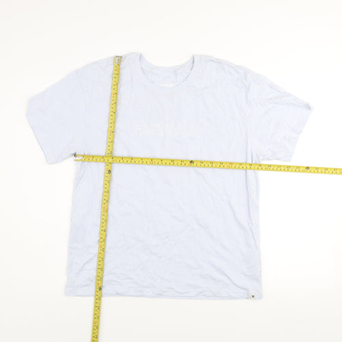 Hurley Men’s White XL Cotton Logo Crew Neck Short Sleeve T-Shirt