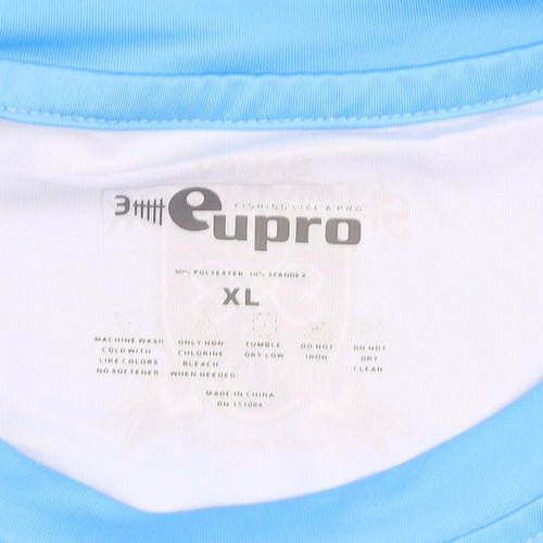 Eupro Men's Blue Long Sleeve Fishing Quick Dry Activewear T-Shirt XL