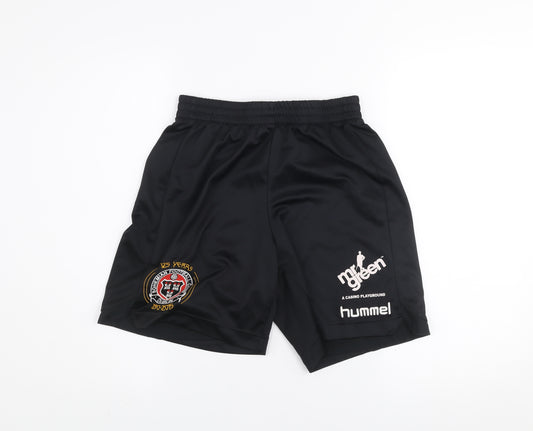 Hummel Men’s Black Athletic Football Shorts Size S Polyester