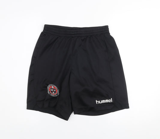Hummel Mens Black M Athletic Football Shorts Breathable Quick Dry